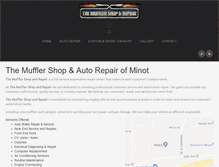 Tablet Screenshot of minotmufflershop.com